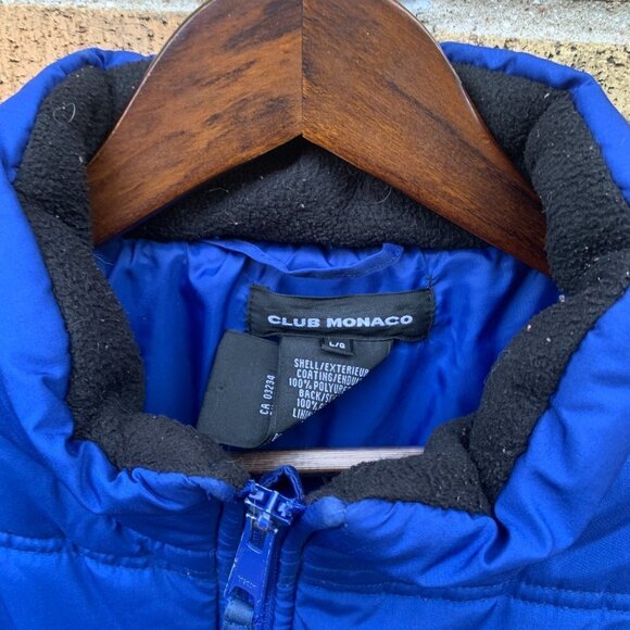 Vintage Club Monaco Puffer Jacket Blue Large - Picture 4 of 6